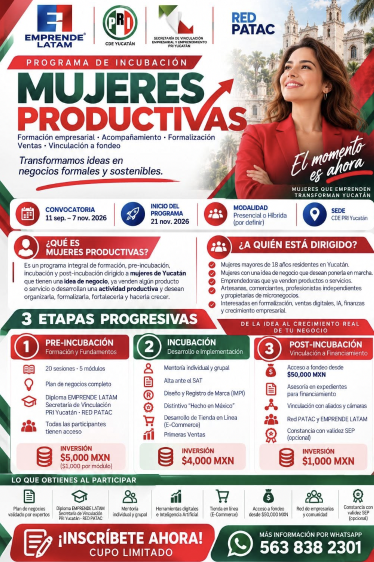 ¡MUJERES PRODUCTIVAS: DE LA IDEA A UN NEGOCIO REAL!